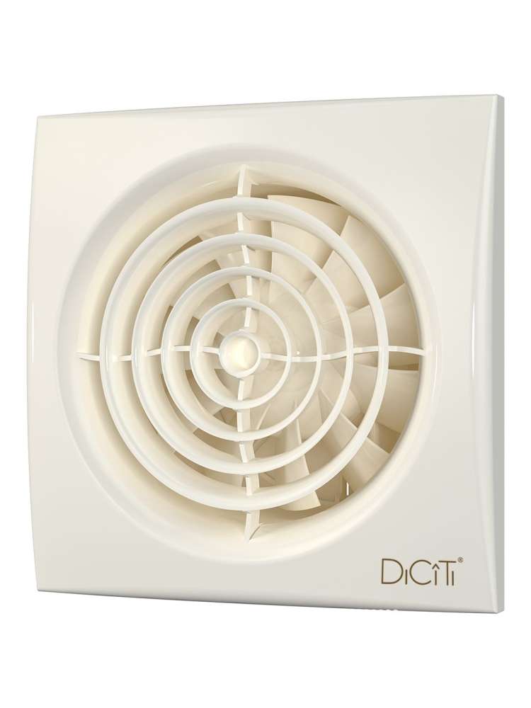 Вентилятор накладной AURA D100 обратный клапан Ivory DICITI